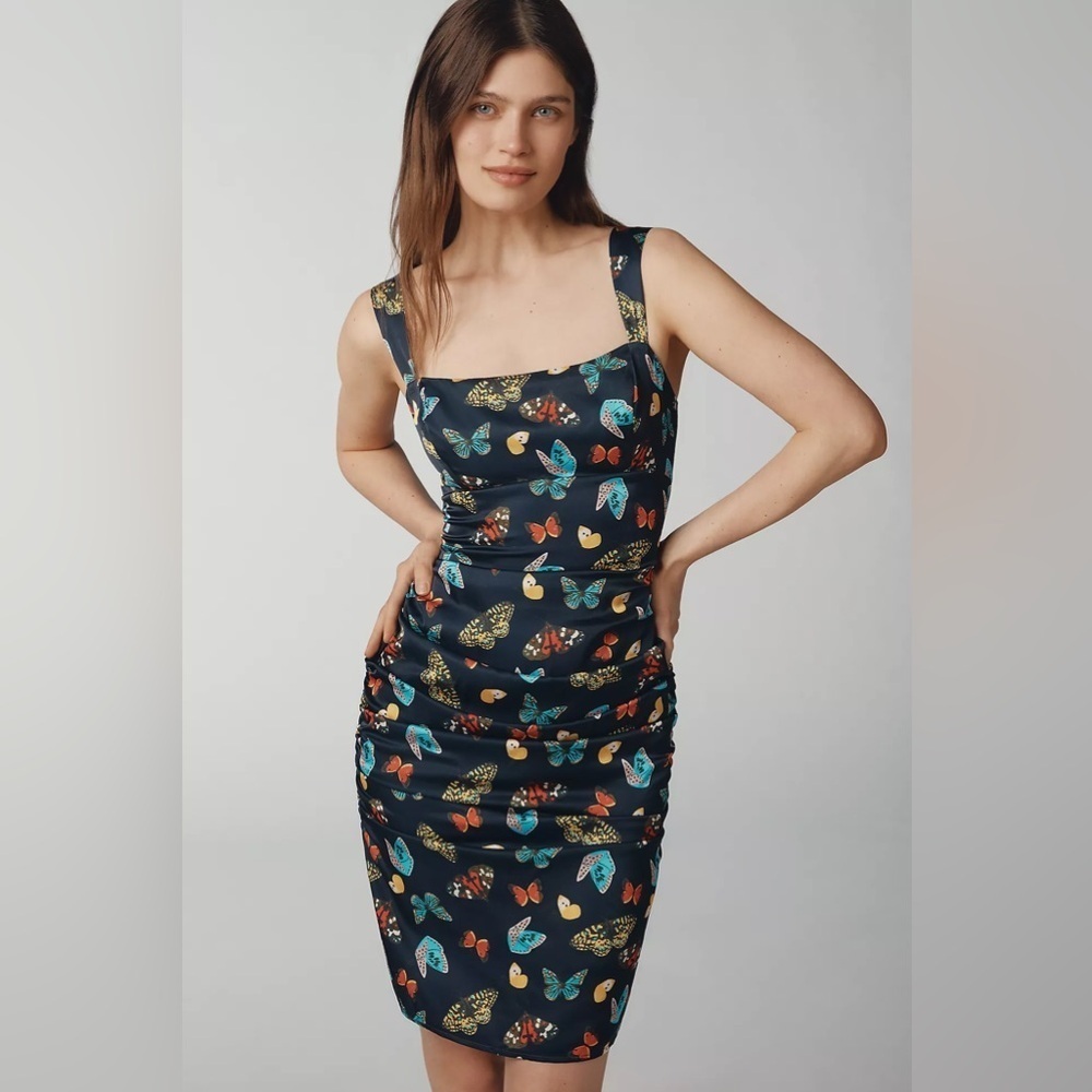 NWT Anthropologie Maeve Sleeveless Square-Neck Mini Dress 🧱